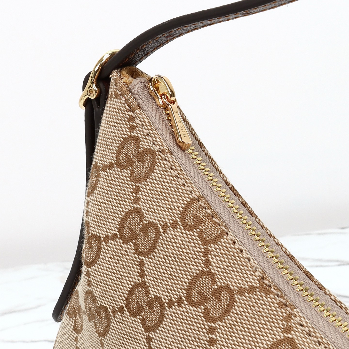 [TOP] GUCCI Lunetta Small Crossbody Bag 22×13×3cm - Brown