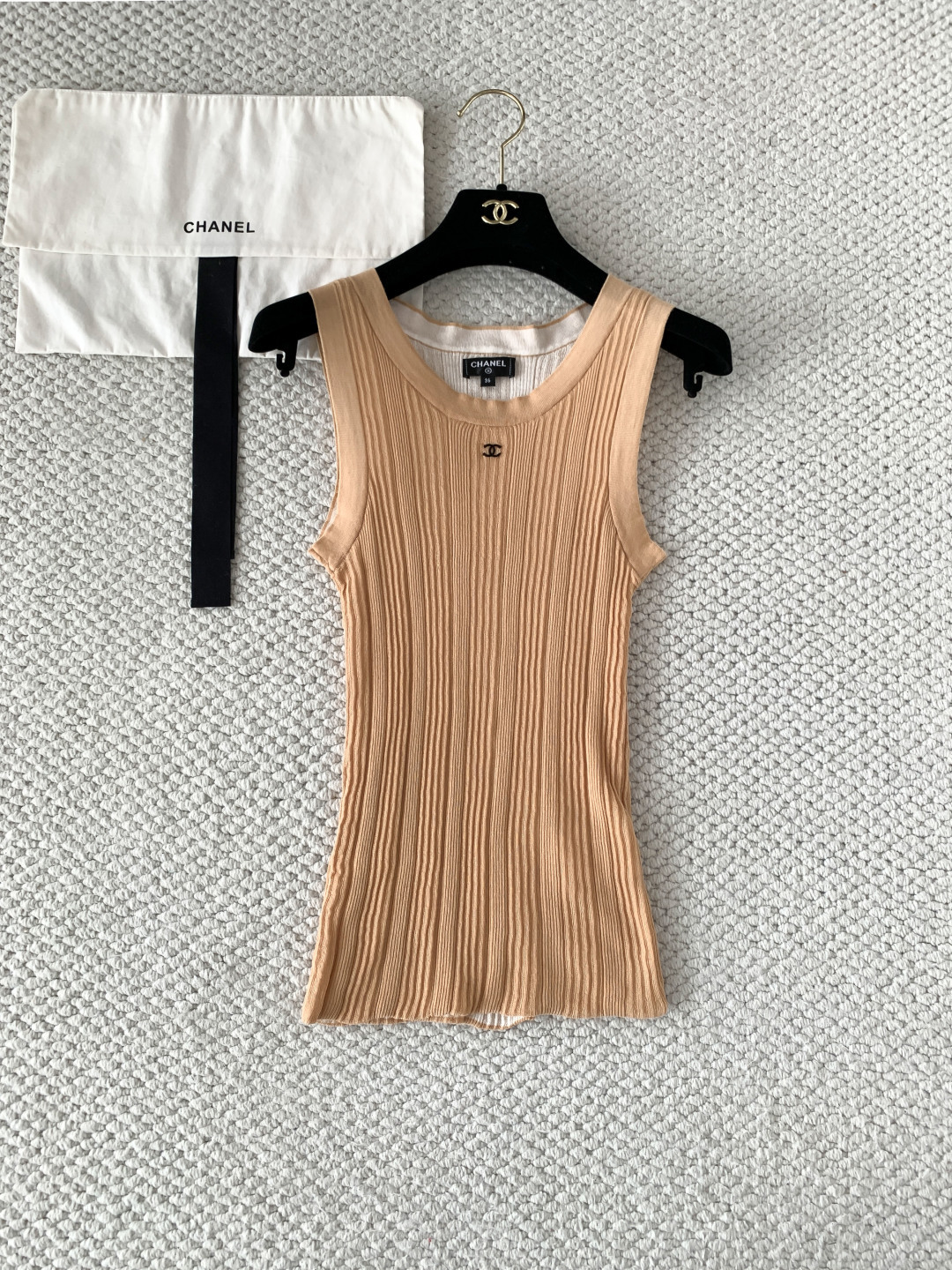 CHANEL Tank Cotton Orange #384400