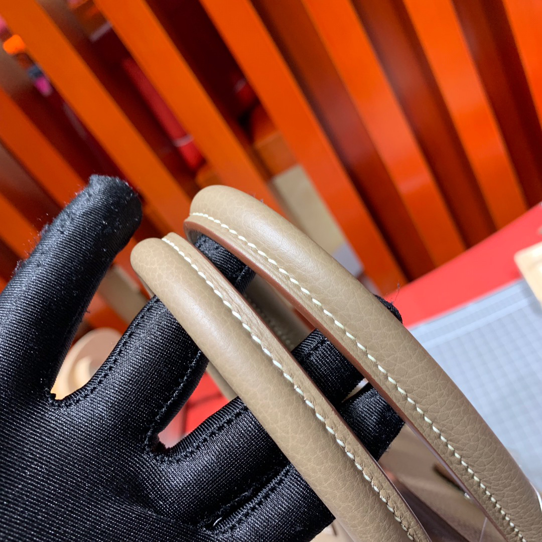 [TOP] HERMES Birkin Togo Leather 30cm - Etoupe & GHW