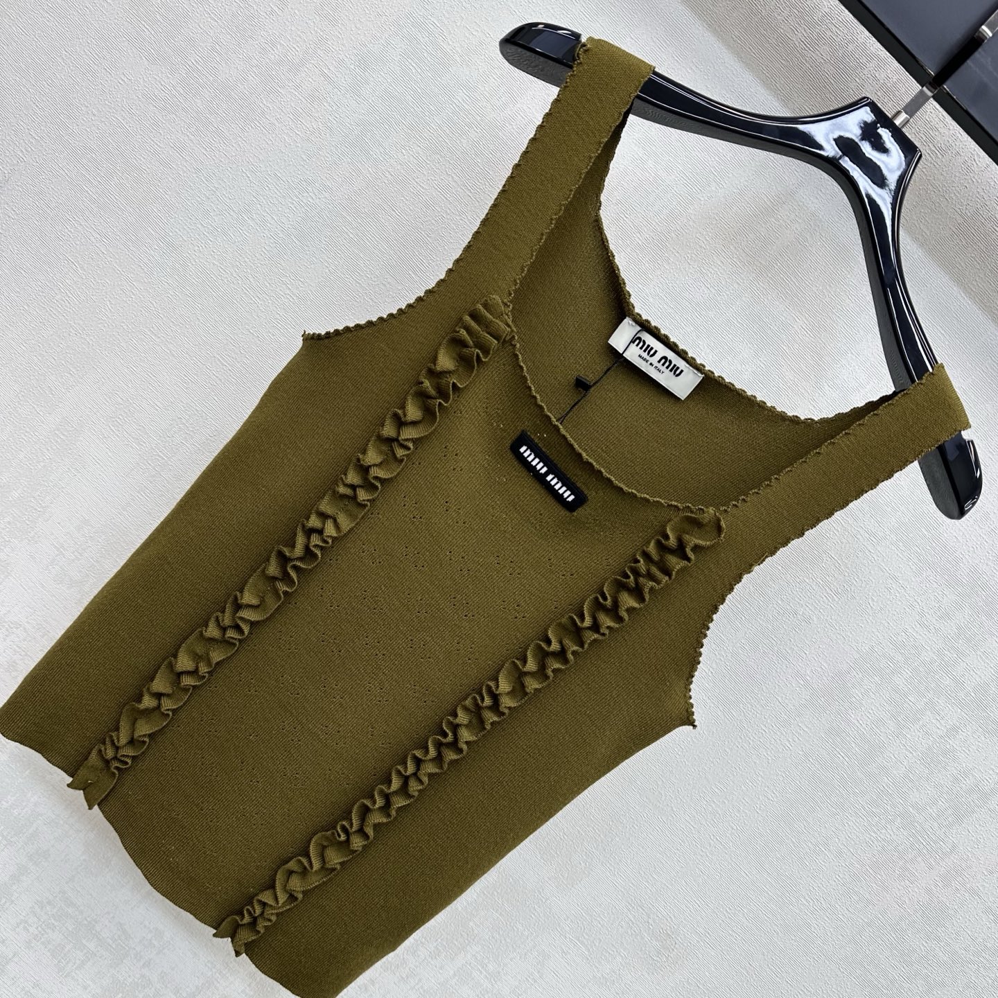 [TOP] Miu Miu Knit Vest - Green - 711 Luxury