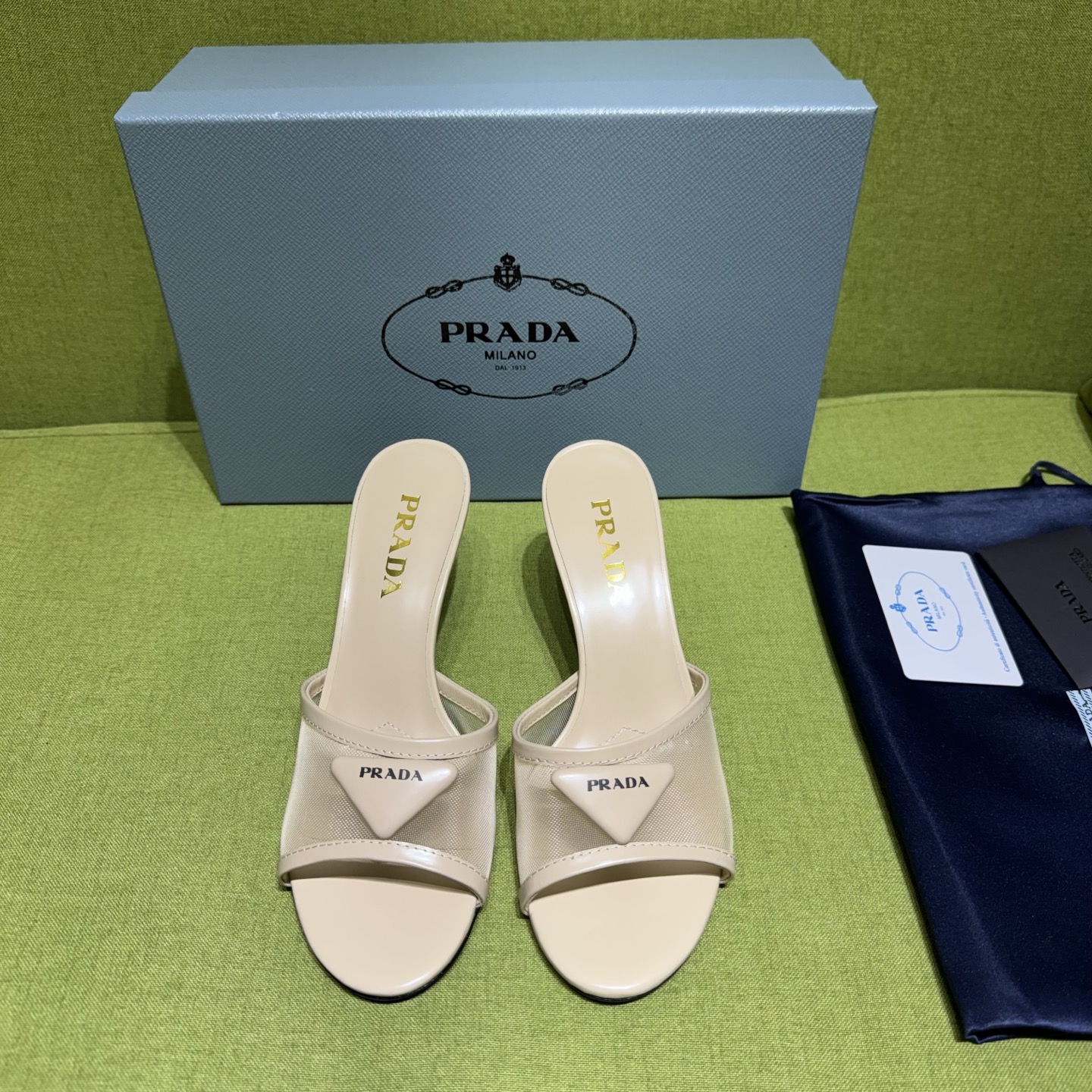 [TOP] PRADA 7.5cm High Heel Slippers - Pink - 711 Luxury