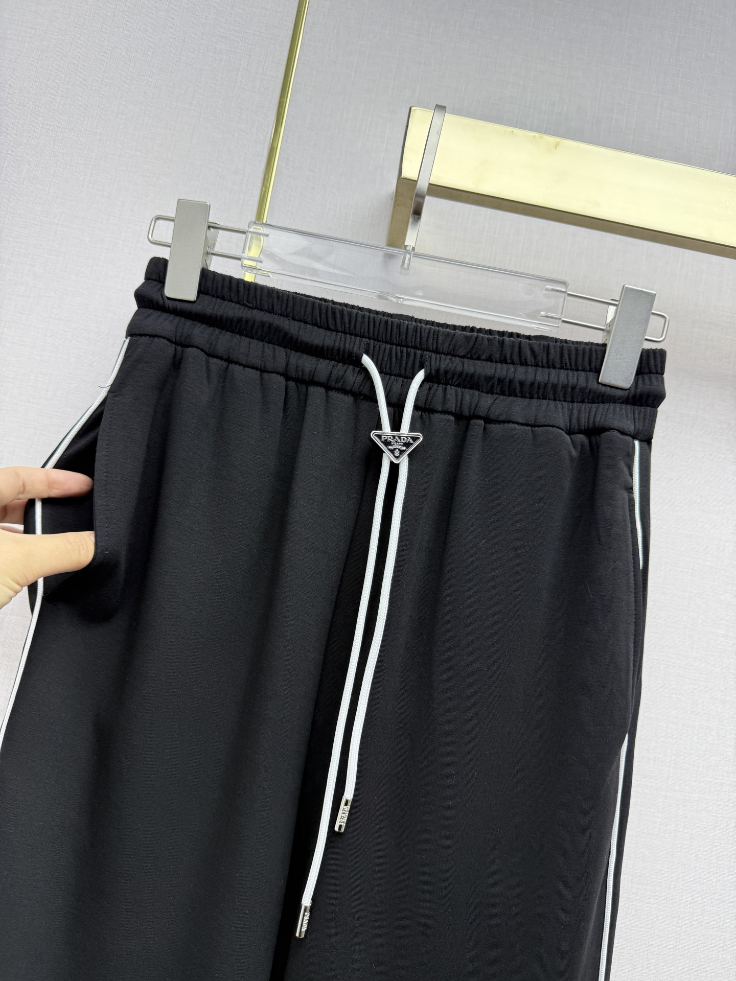 [TOP] PRADA Polo T-shirt + Pants Set - Black