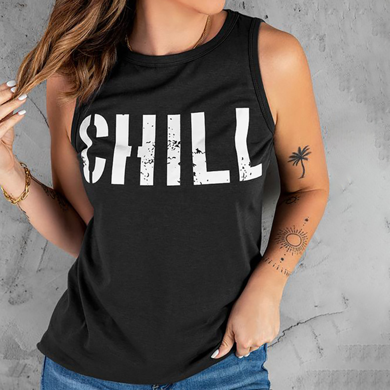 women's casual versatile printed vest