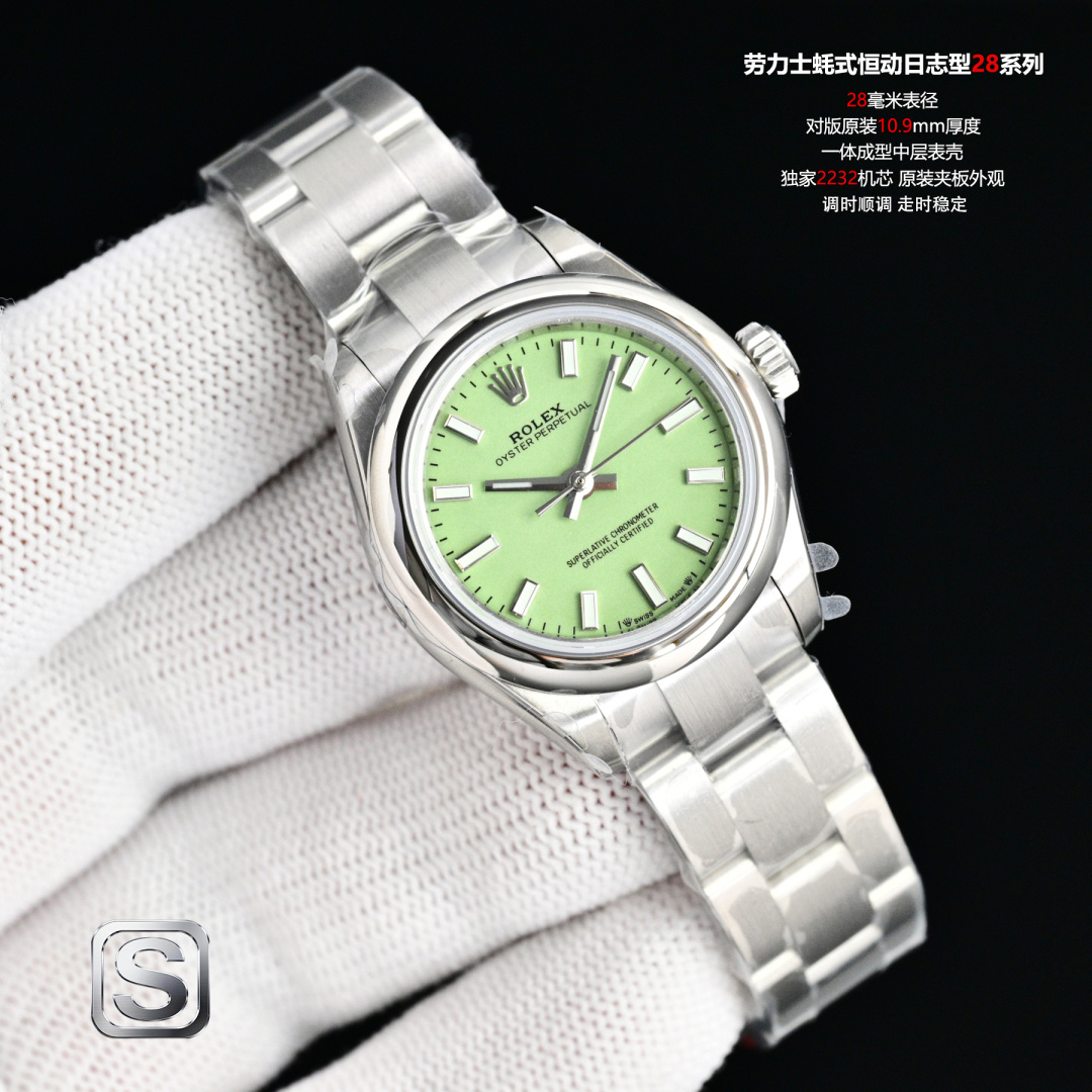 [TOP] ROLEX Watch 28mm - Green