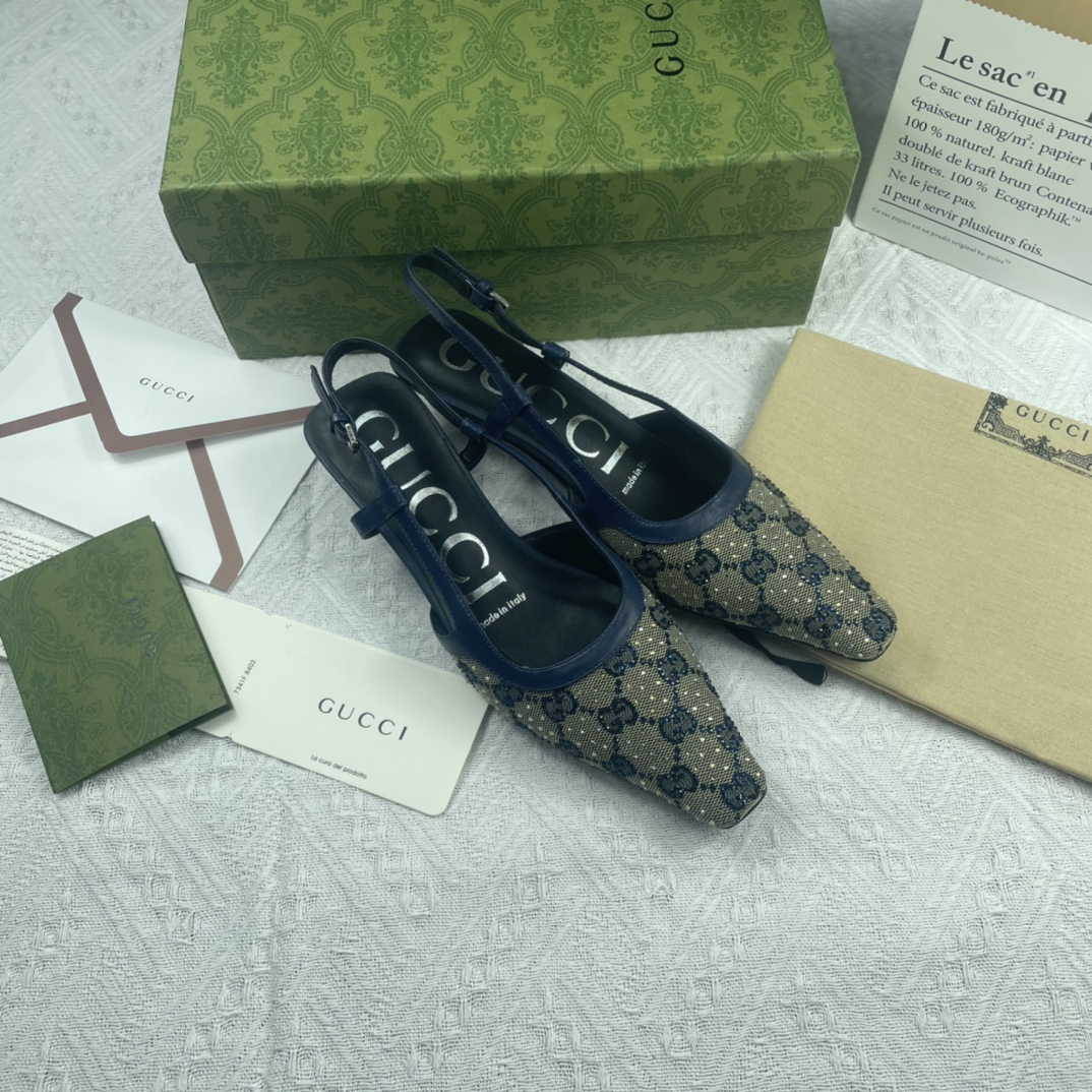 [TOP] GUCCI Mules - Dark Blue - 711 Luxury