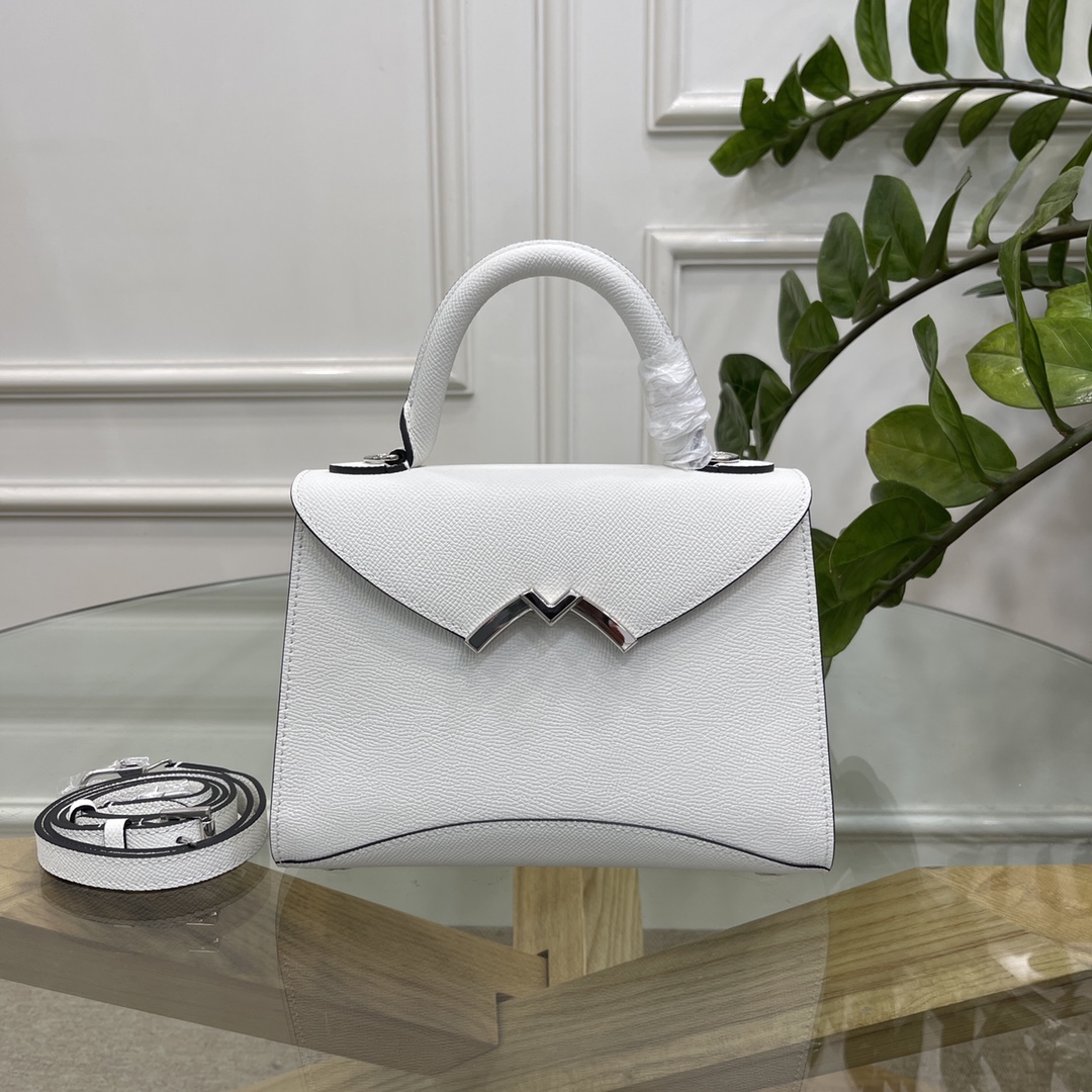 [TOP] MOYNAT Gabrielle Bag Cowhide 22x16x8.5cm - White - 711 Luxury