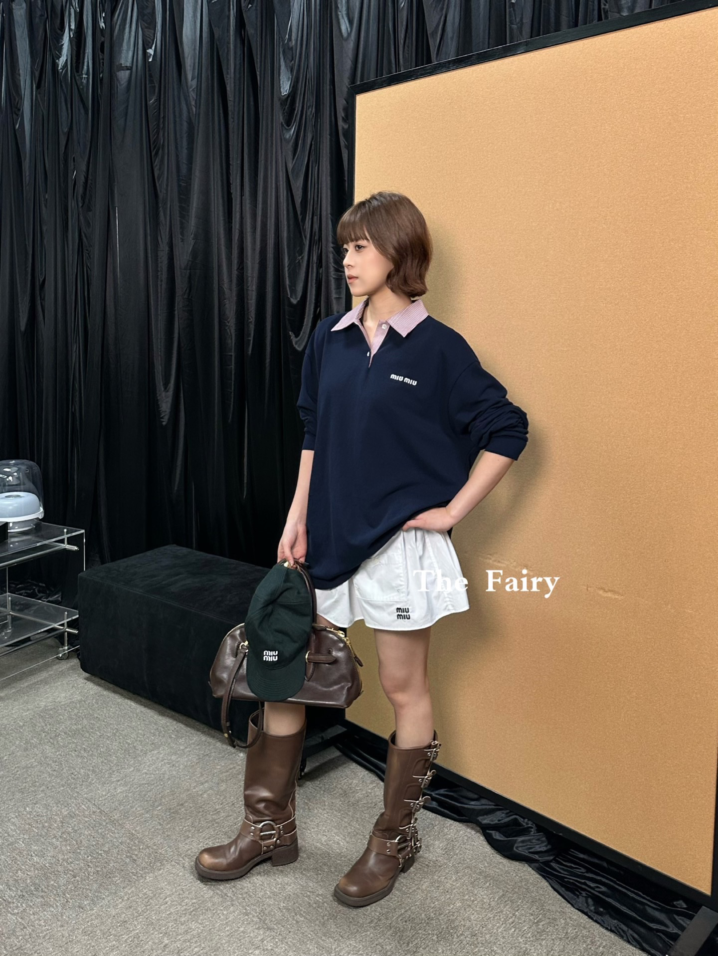 [TOP] Miu Miu Long Shirt - Blue