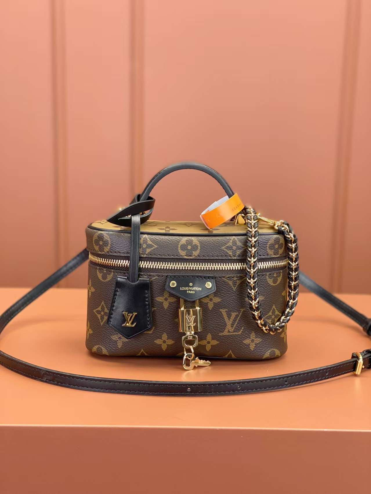 [TOP] Louis Vuitton LV Vanity Chain Pouch 19*12*8.5cm - Brown - 711 Luxury