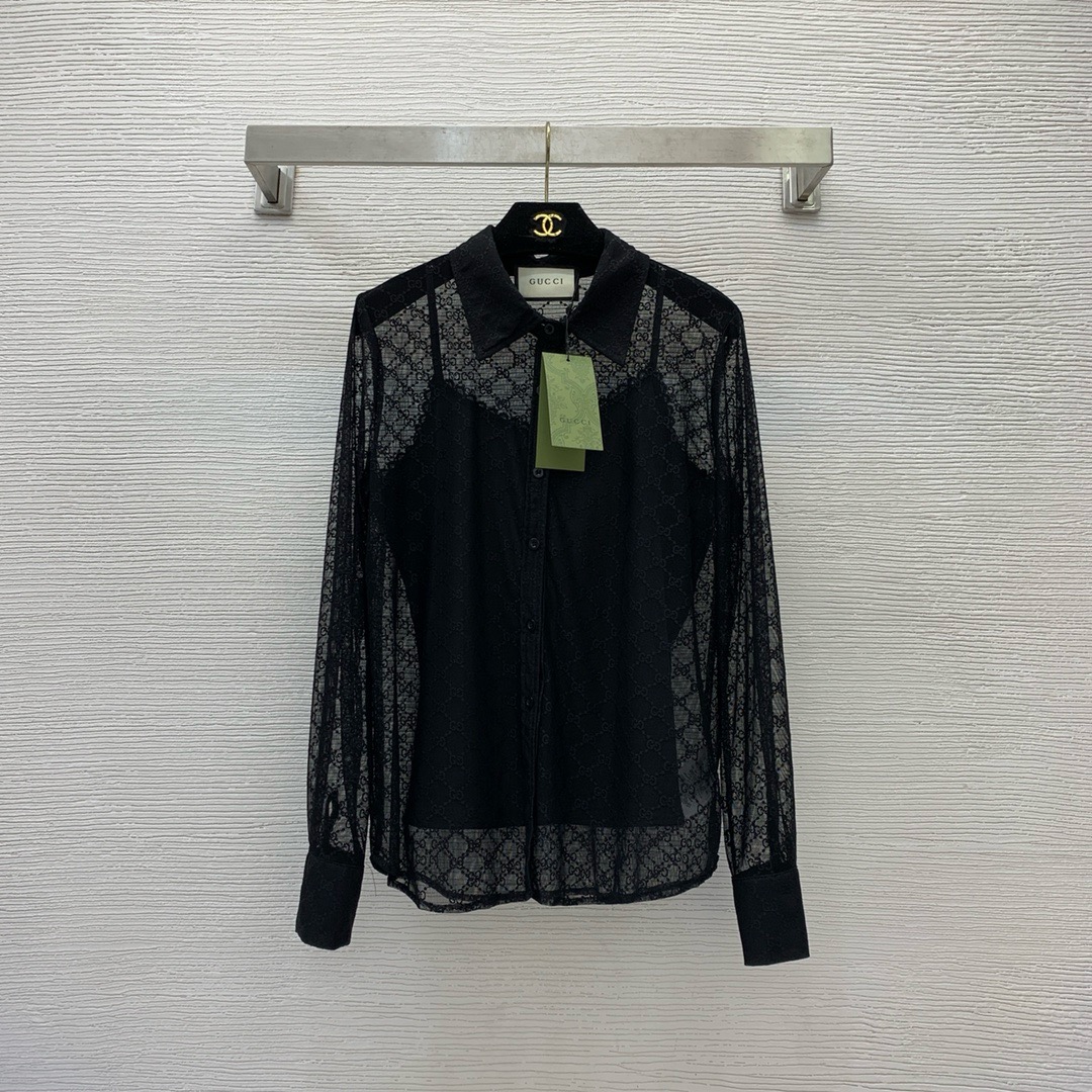 [TOP] GUCCI Recessed Design Shirt - 2 Colors - 711 Luxury