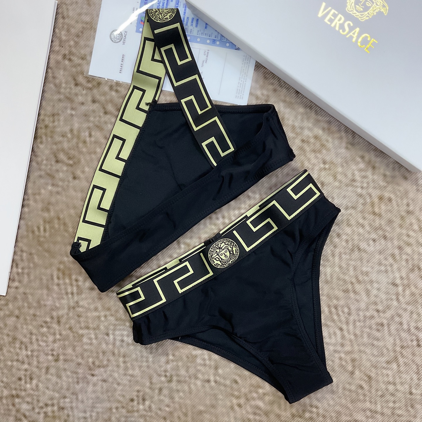 [TOP] VERSACE Two-Piece Swimsuit - Black