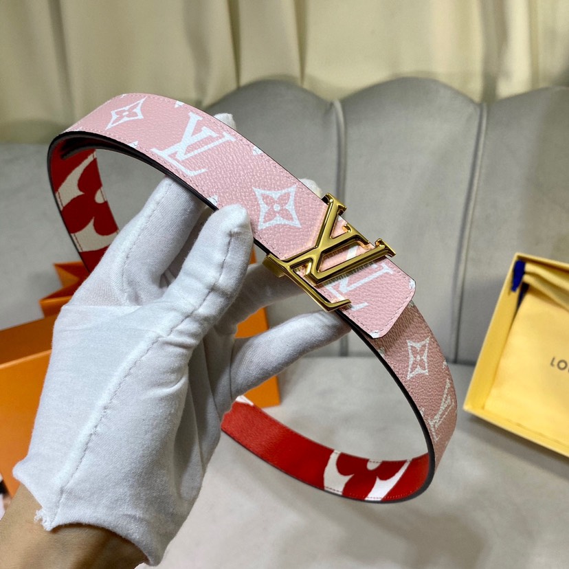 [TOP] Louis Vuitton LV Belt 3cm - Pink - 711 Luxury