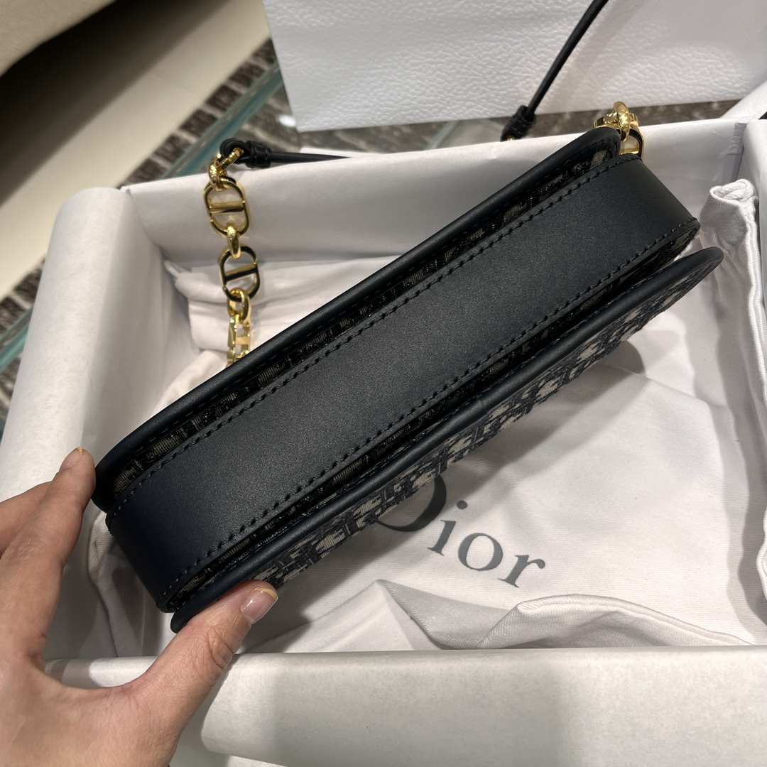 [TOP] Christian Dior Montaigne Bag 22.5*12.5*6.5cm - Navy Blue