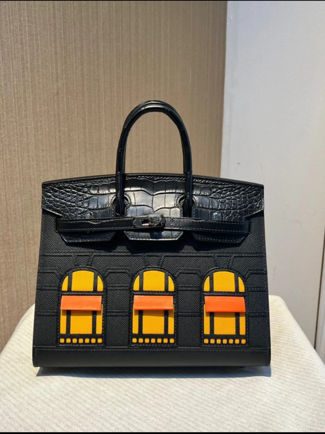 Advanced customization Birkin 25 crocodile skin Black