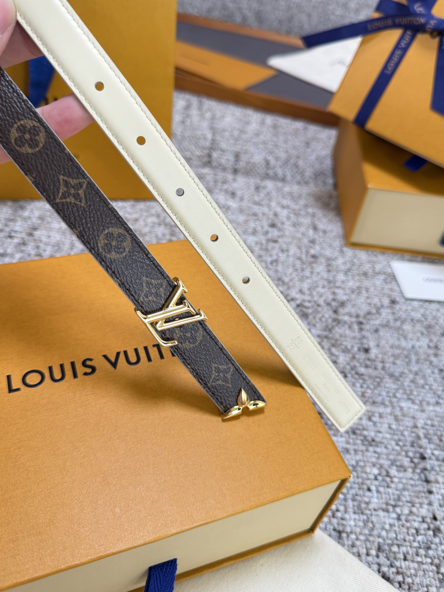 [TOP] Louis Vuitton LV Belt 2 cm - Brown - 711 Luxury