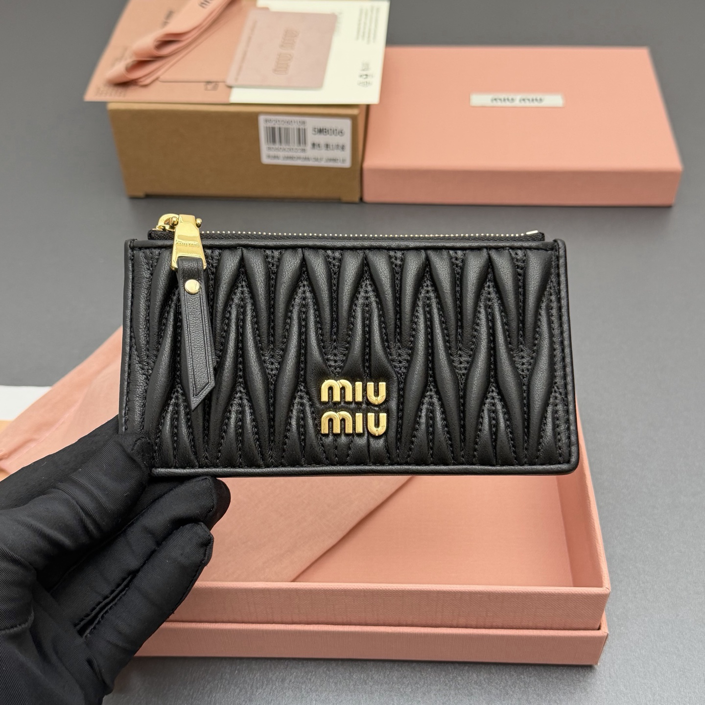 [TOP] Miu Miu  Wallet 15 x 8 cm - Black