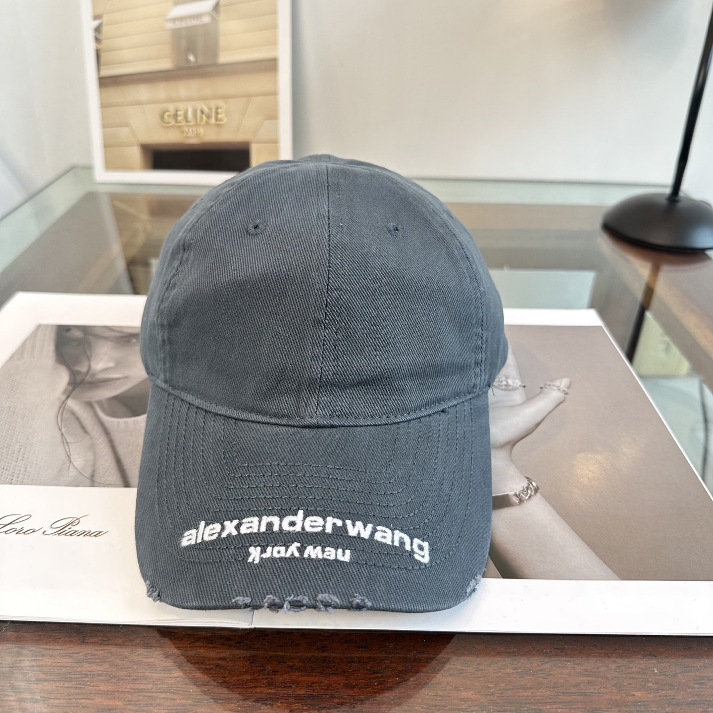 [TOP] Alexander Wang Baseball Cap - Dark Grey - 711 Luxury