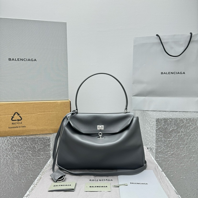 [TOP] BALENCIAGA Rodeo Bag 35x23x11cm - Gray & SHW - 711 Luxury