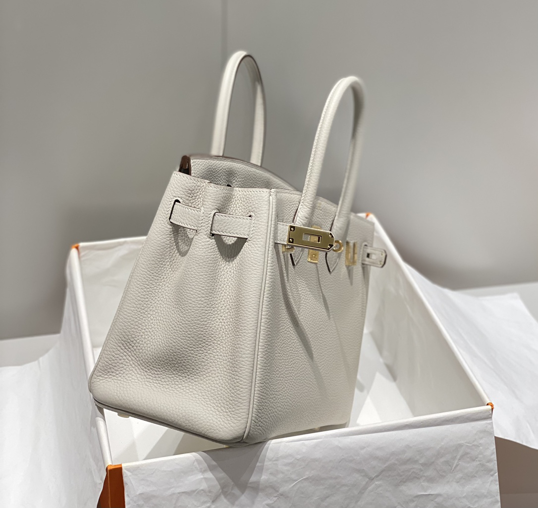 [TOP] HERMES Birkin Togo Leather 30cm - Gris Perle & GHW