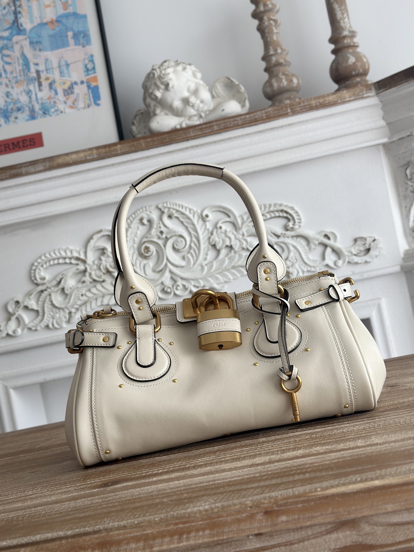 [TOP] Chloe Paddington Bag 36*18*15cm - White - 711 Luxury