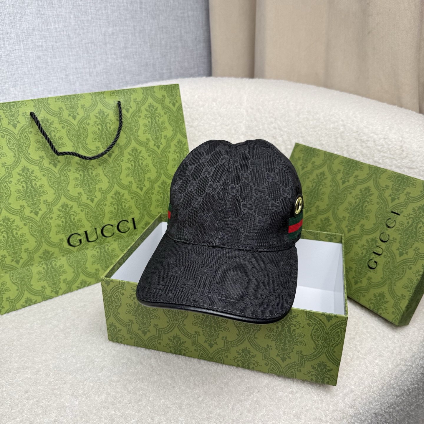 [TOP] GUCCI Baseball Hat - Black - 711 Luxury