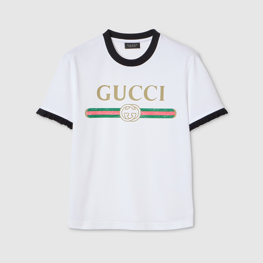 Gucci Clothing Gucci Cotton Jersey T-shirt With Print View 2 | Nigo Office