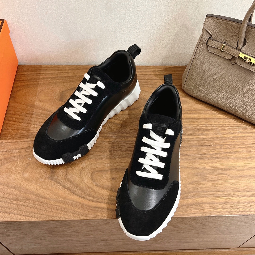 [TOP] HERMES Men's/Women's Casual Shoes - Black - 711 Luxury