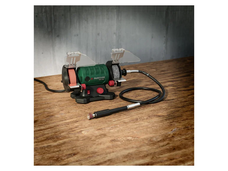 PARKSIDE Touret à meuler double avec arbre flexible PDFW 120 B3, 120 W