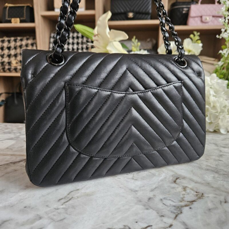 [TOP] CHANEL Classic Flap Bag 25cm –Black