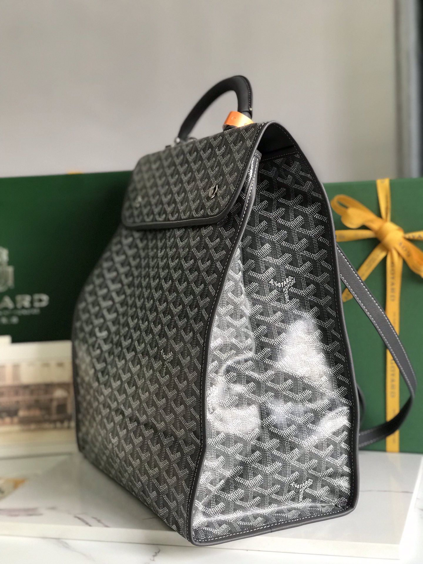[TOP] Goyard Saint Léger Backpack 37x15x34cm - Gray - 711 Luxury