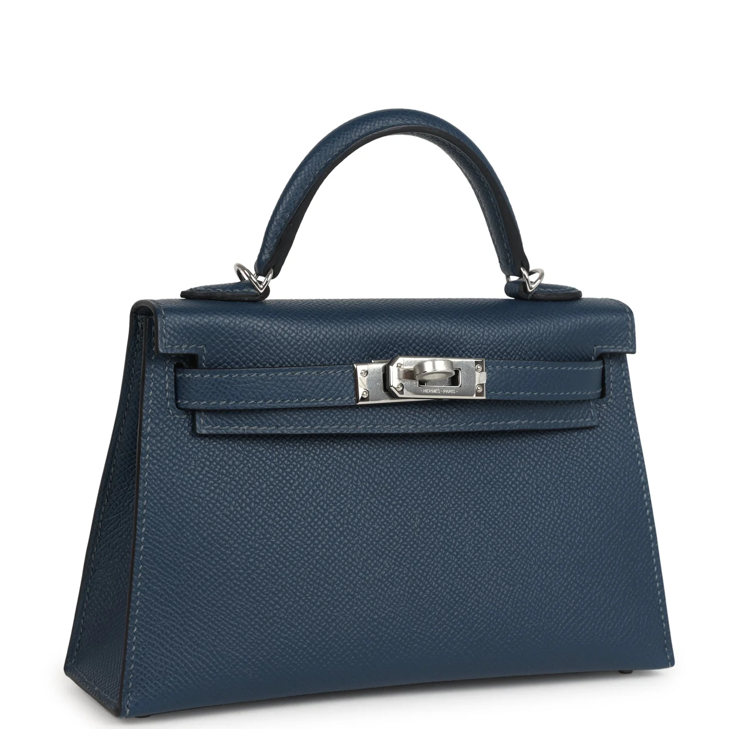 Hermes Kelly Sellier  Bleu de Prusse Epsom Palladium Hardware