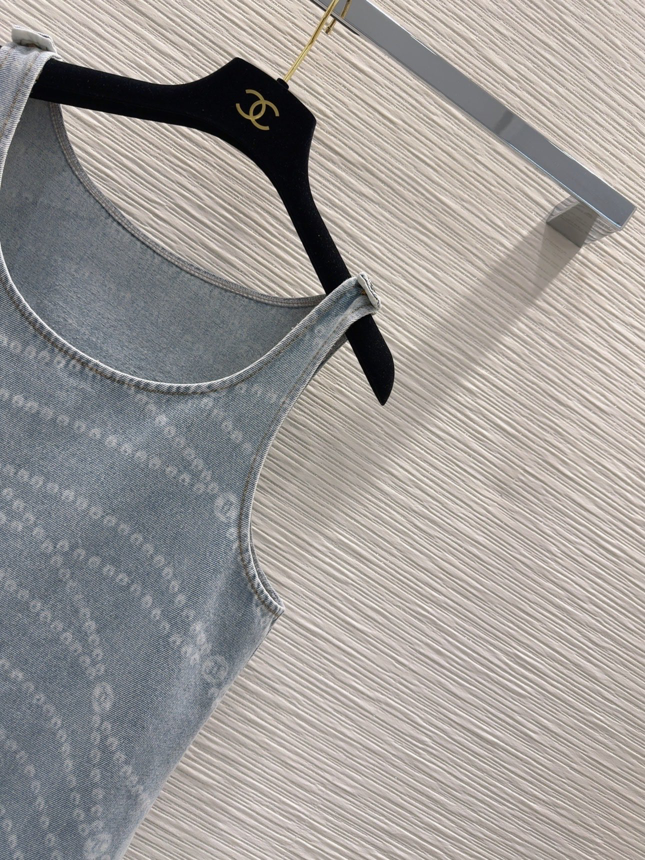 [TOP] CHANEL  Denim Vest Dress - Blue