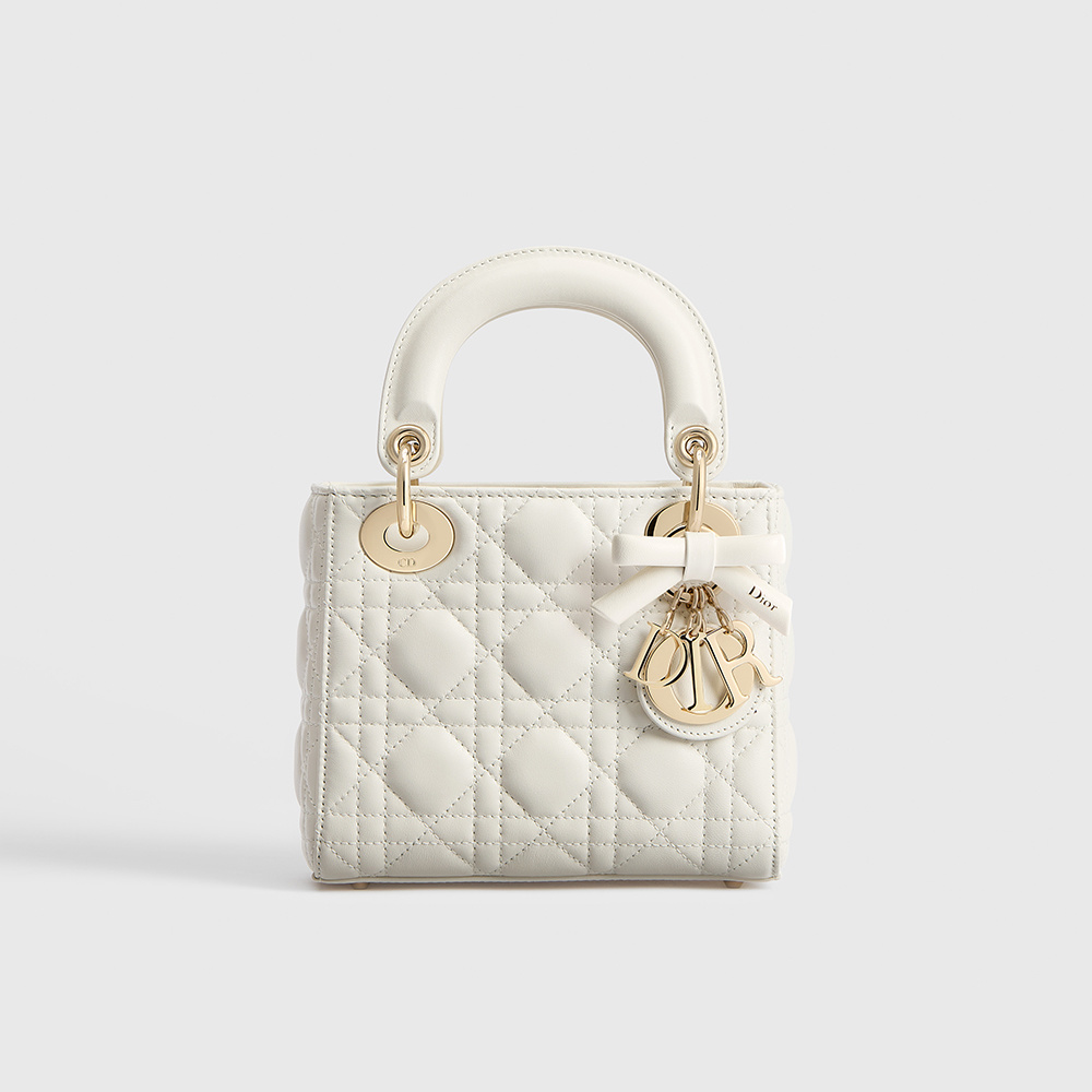 Dior black Bag DIOR Mini Lady Dior Bag with Chain Black Cannage Lambskin View 2 | Nigo Office