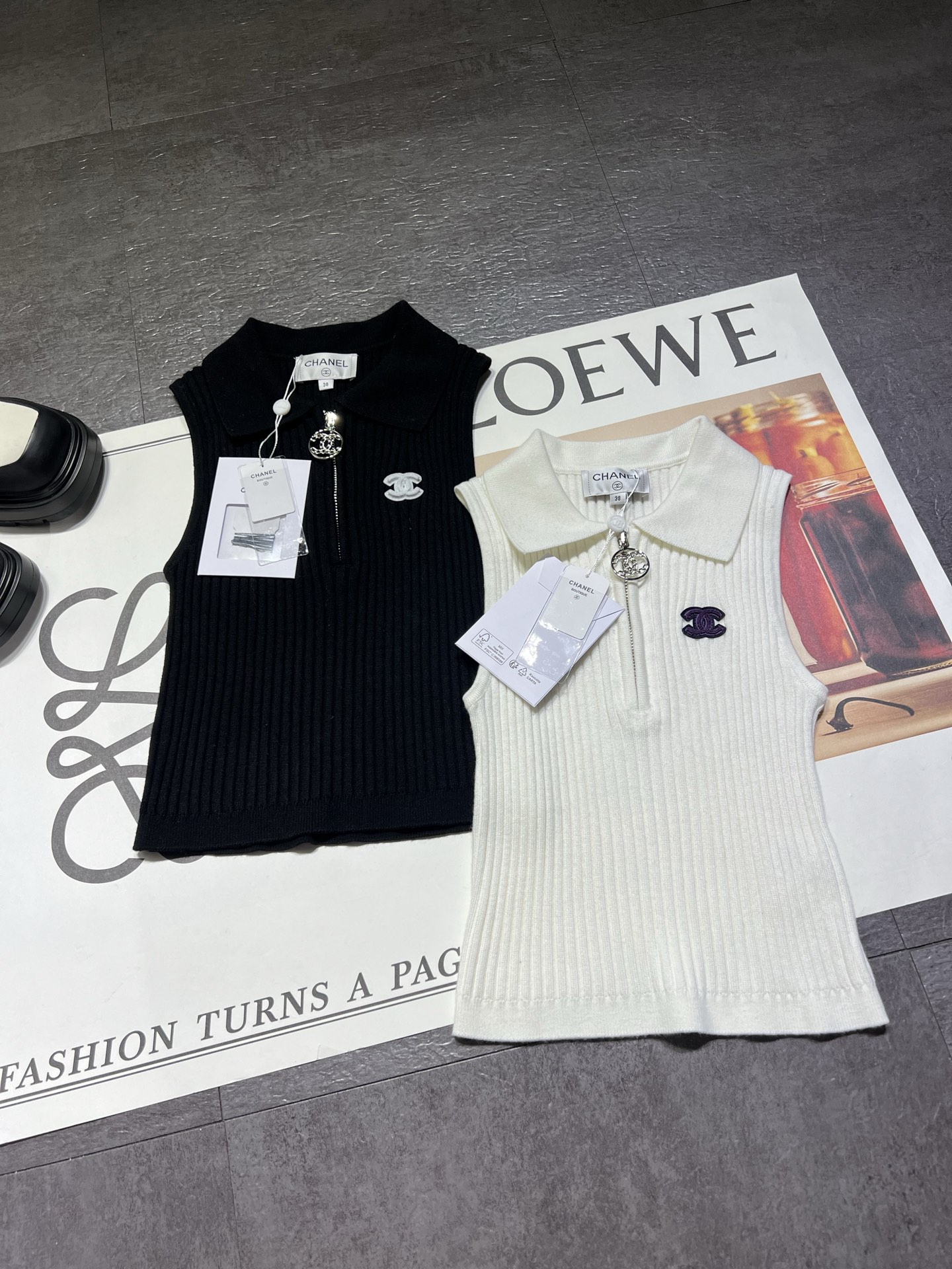 [TOP] CHANEL Knit Vest - 2 Color - 711 Luxury