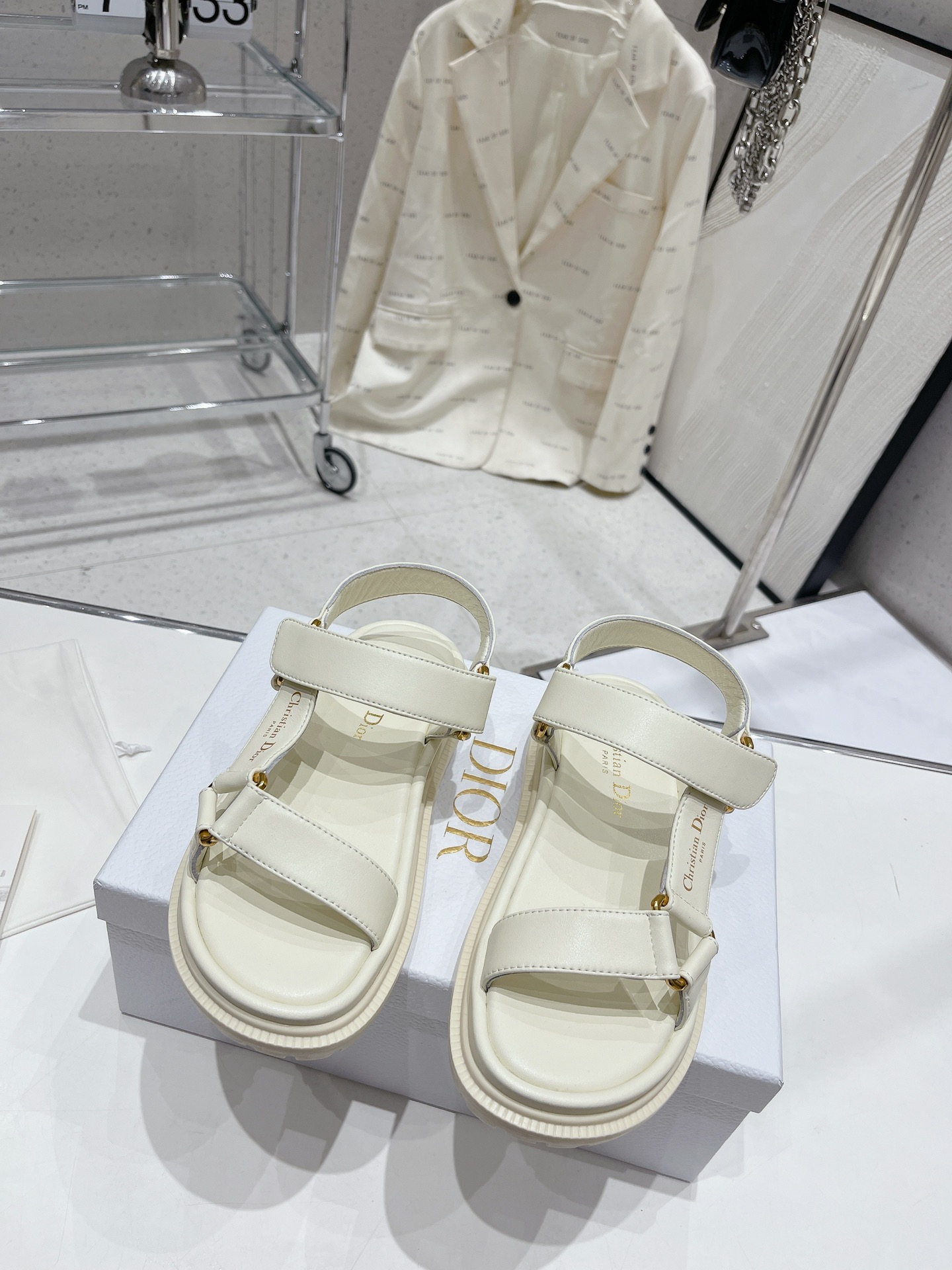 [TOP] Christian Dior Sandals - White - 711 Luxury