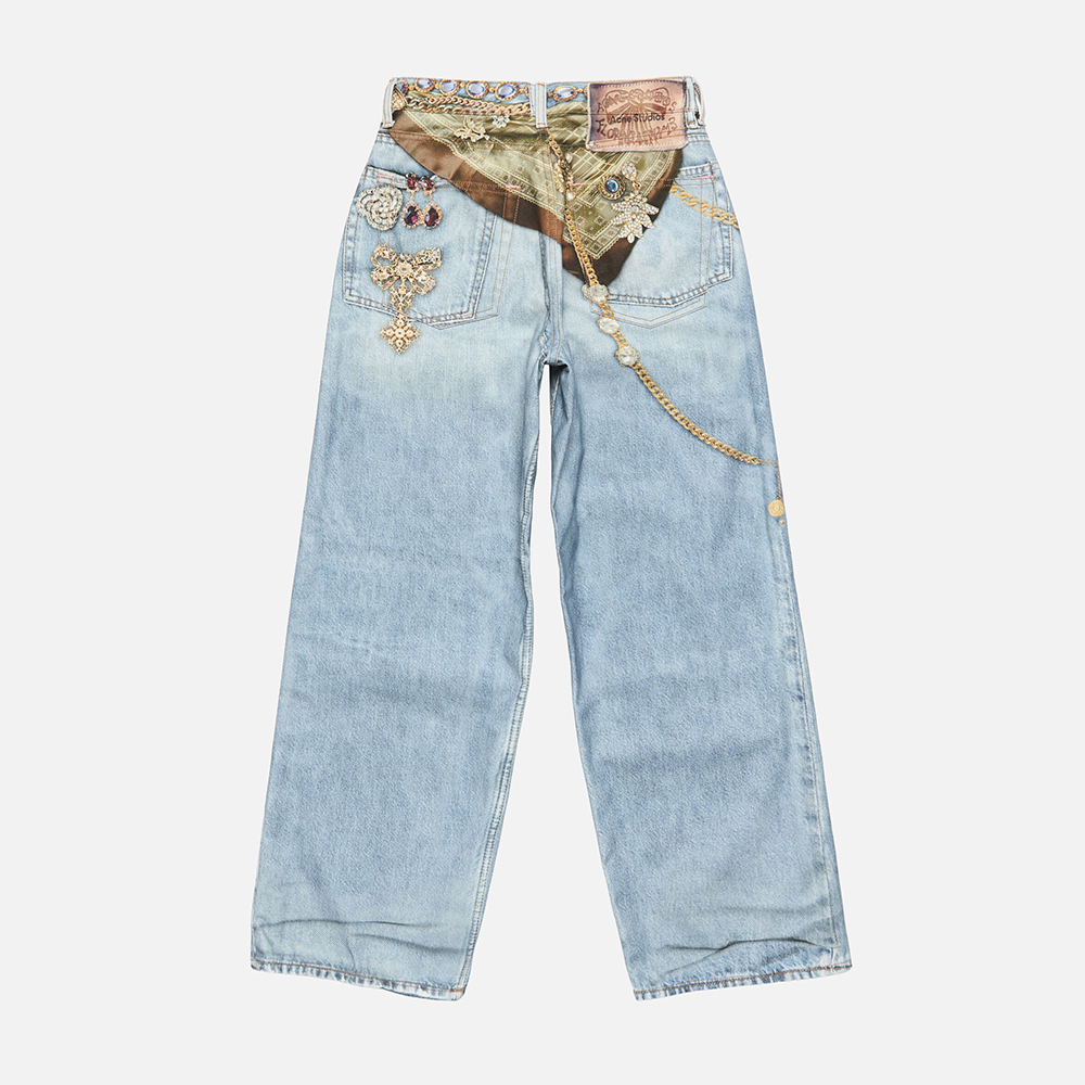 Acne Studios blue Clothing Acne Studios Trompe-l Œil Jewellery Jeans 1981 Light Blue #378333 View 2 | Nigo Office