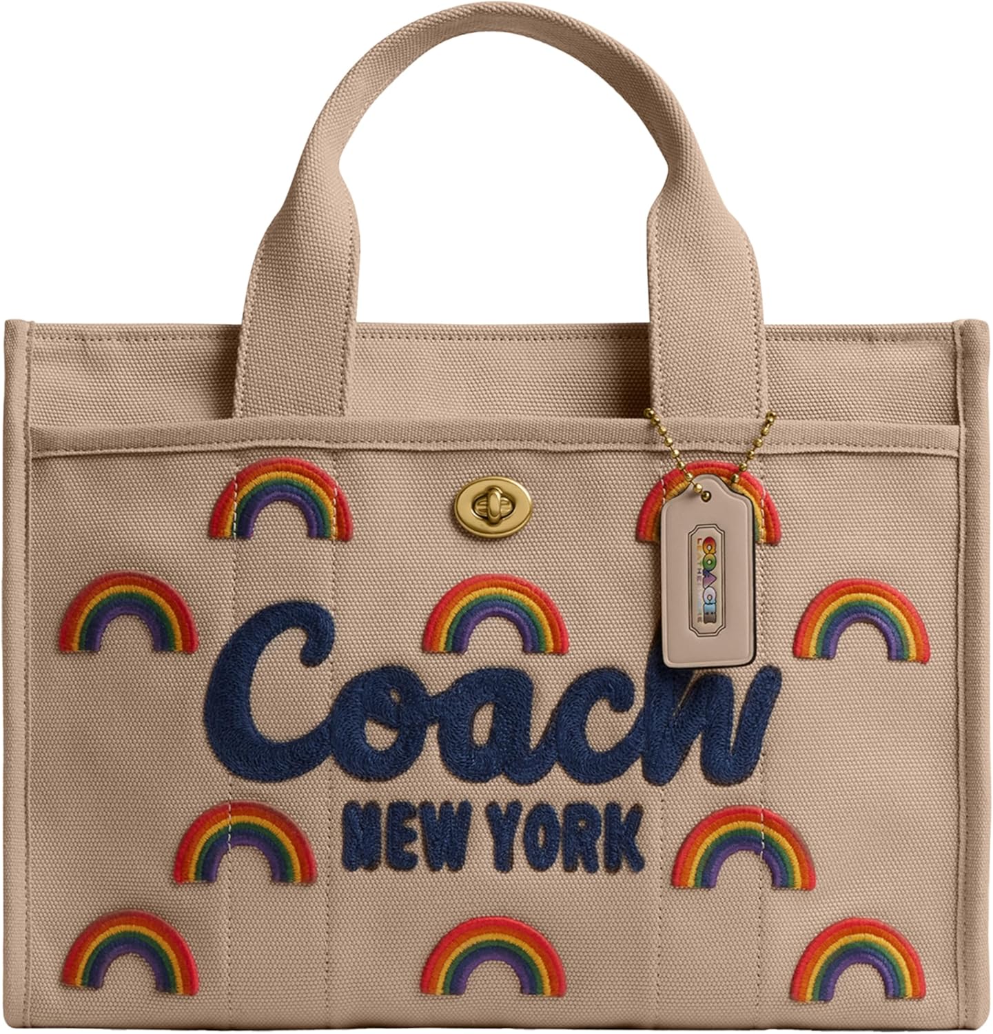 Coach Cargo Tote Bag with Bow Print