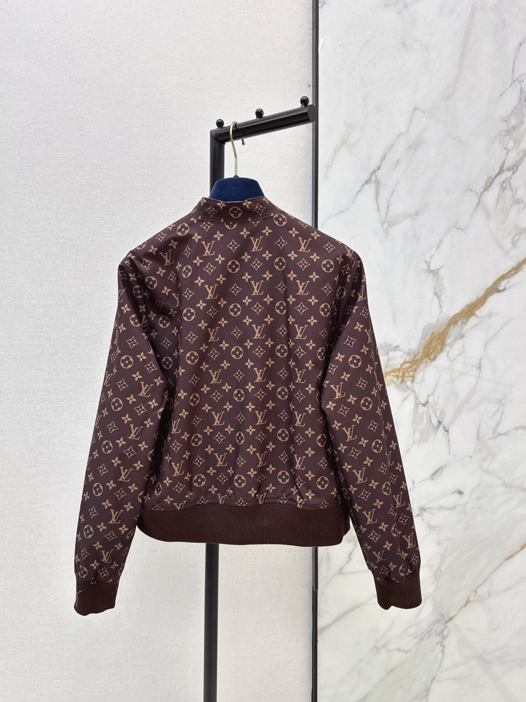 [TOP] Louis Vuitton LV Stand Collar Jacket - Brown