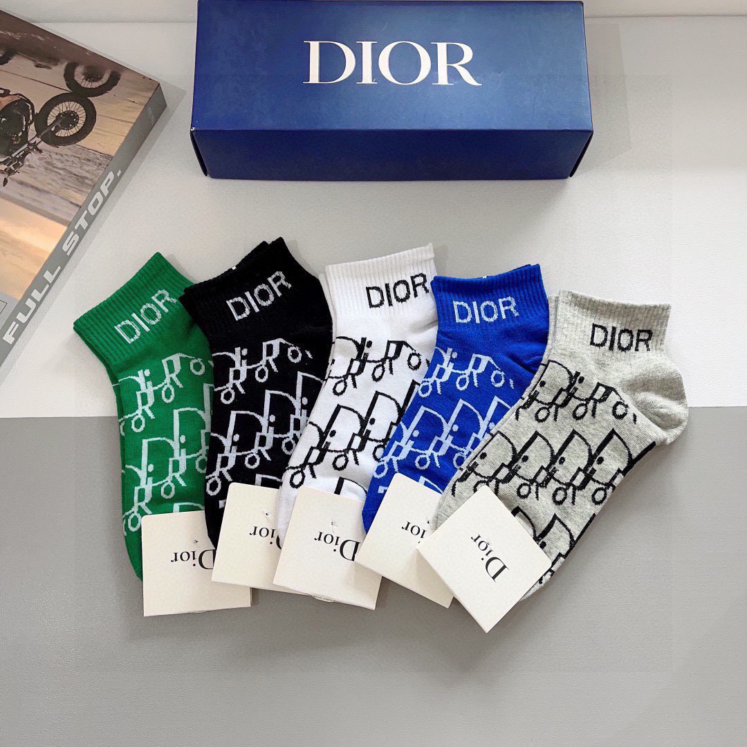 [TOP] Christian Dior Socks - 5 Pieces as a Set - 711 Luxury