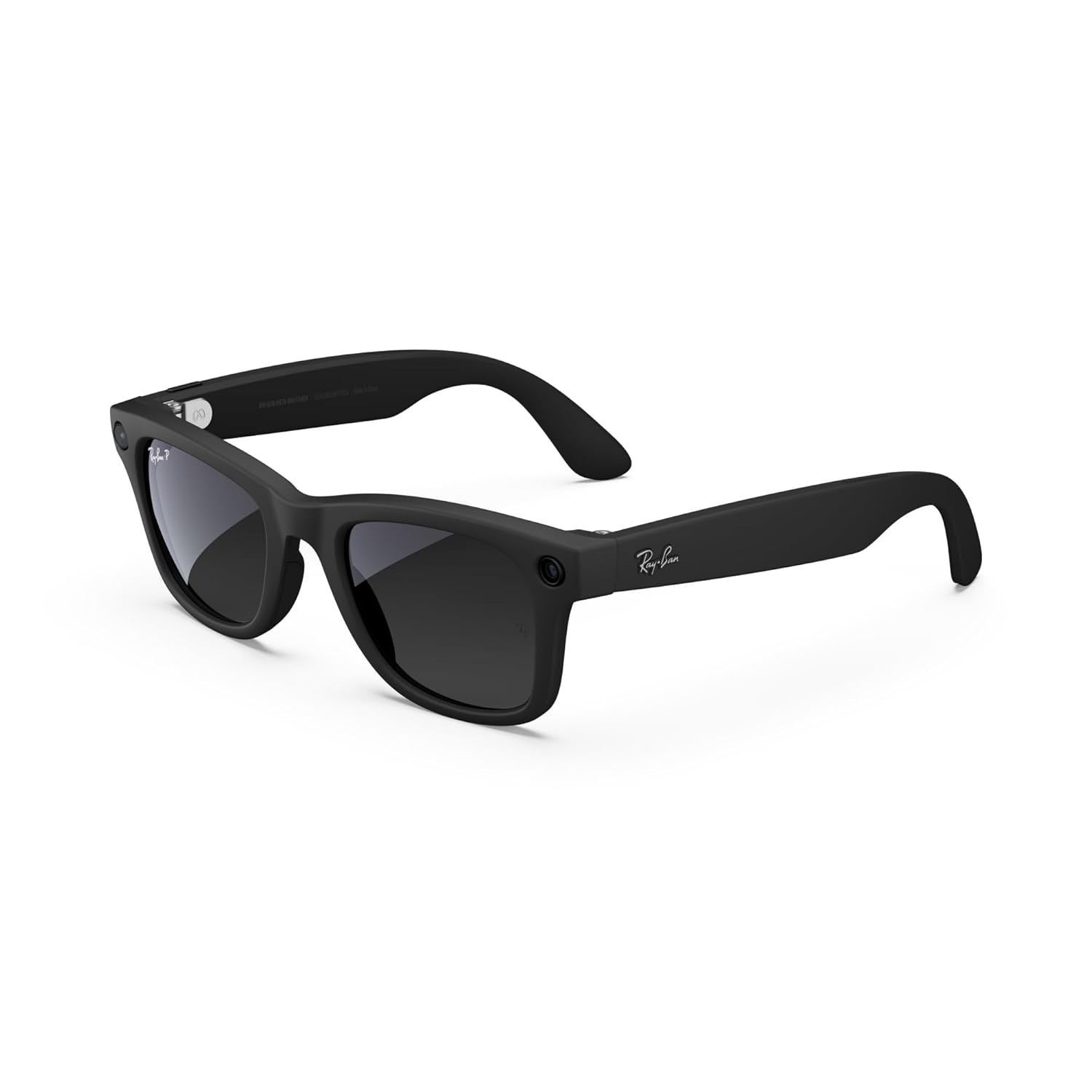 Ray-Ban Meta (Gen 1), Wayfarer, Shiny Black | Smart AI Glasses for Men, Women — 12 MP Ultra-Wide Camera, Open-Ear Speakers for Audio, Video Recording and Bluetooth — Clear Lenses — Wearable Technology