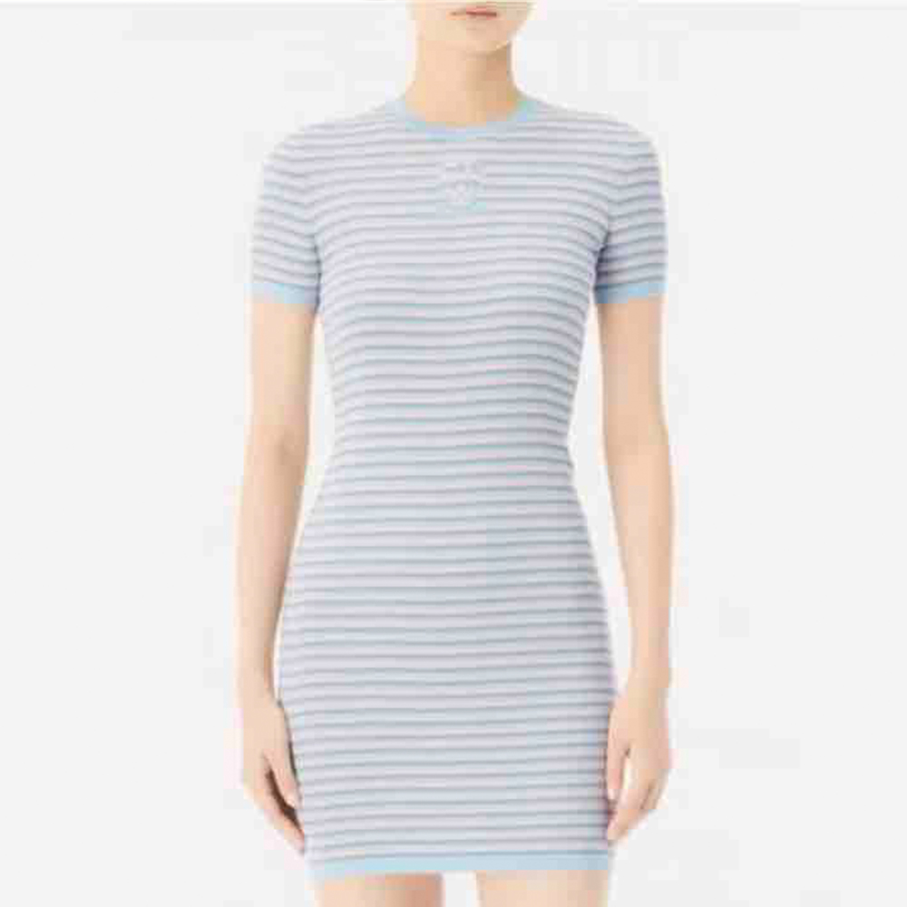 Chanel Top-Quality Version Striped Knitted Dress #381830