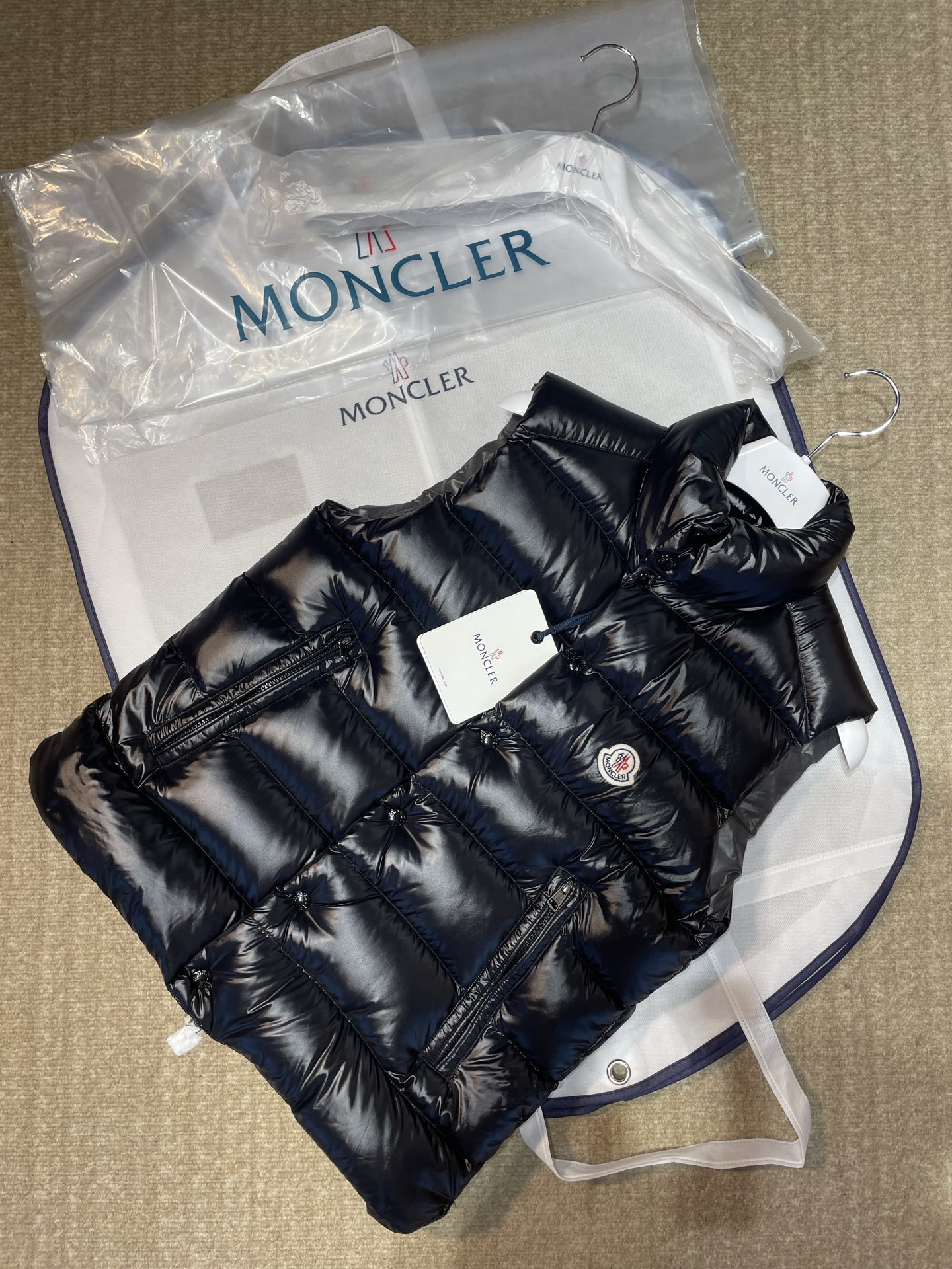 Designer black Clothing Moncler Black Tibb Down Vest #396623 View 2 | Nigo Office