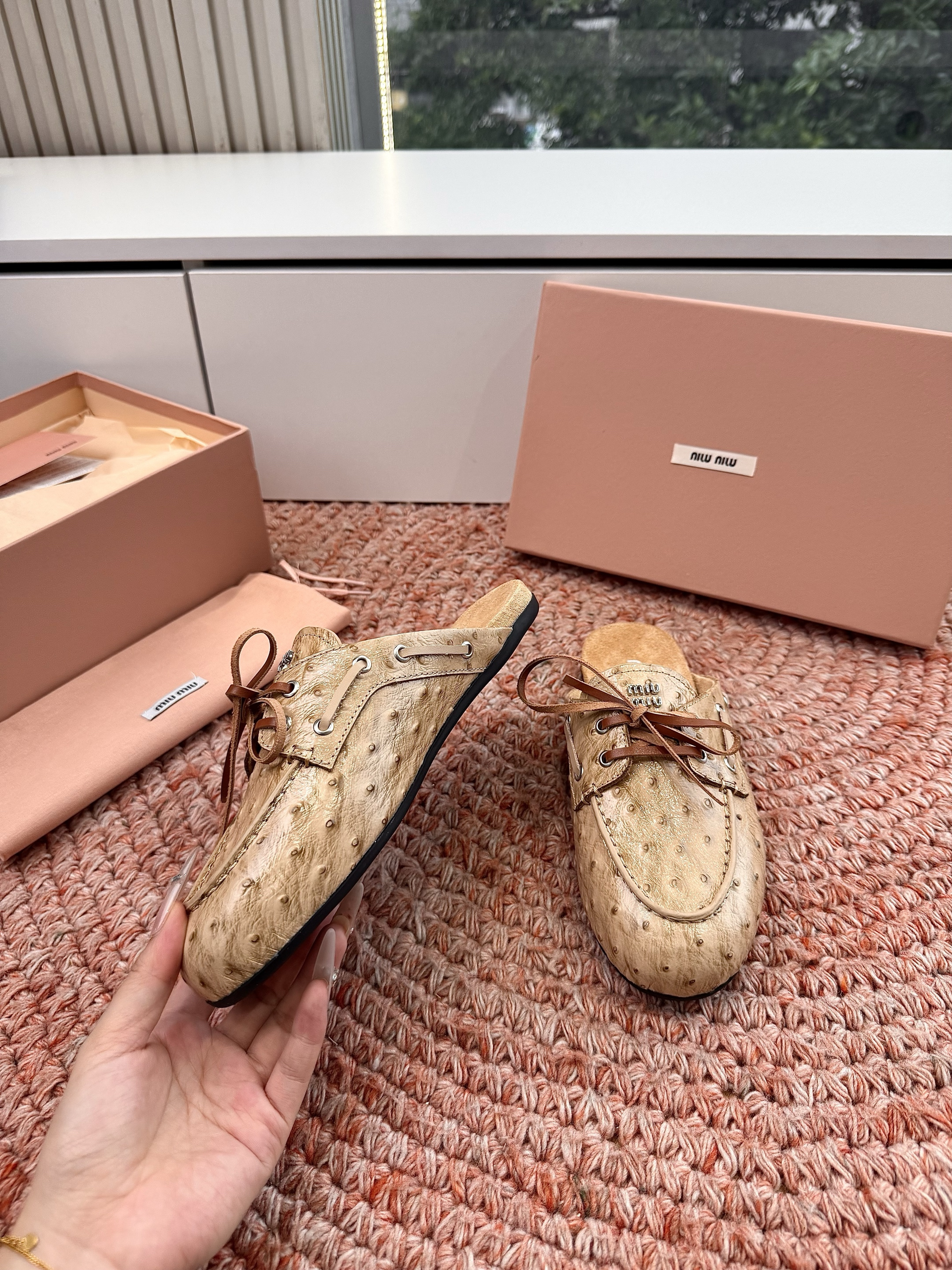 MiuMiu Mesh Mary Jane Shoes #383828