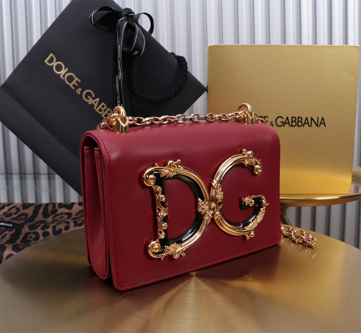 [TOP] Dolce & Gabbana D&G Girls Bag  21x5x13.5 cm - Dark Red - 711 Luxury