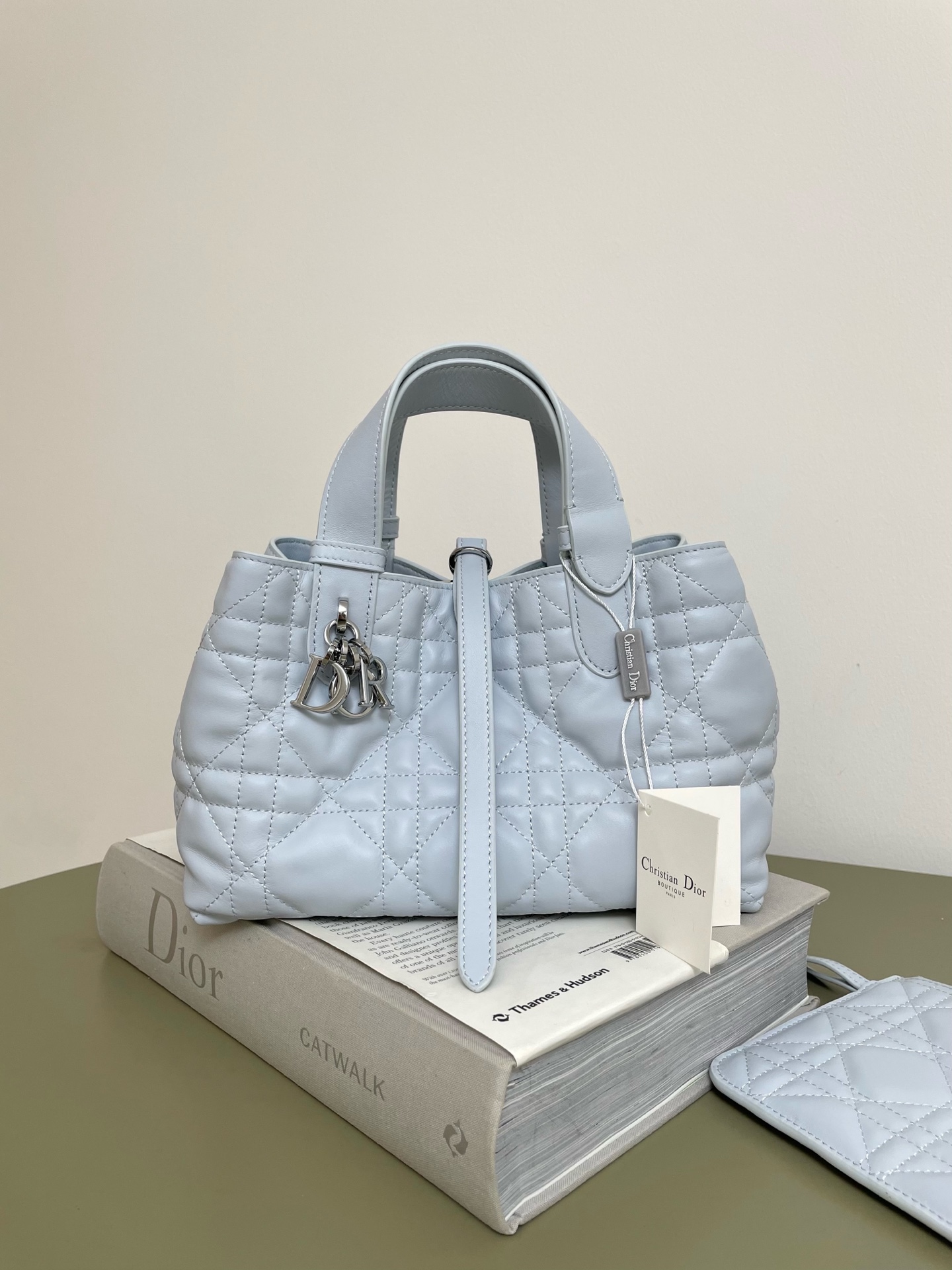 Dior blue Bag Dior Small Dior Toujours Bag Ice Blue Macrocannage Calfskin #379082 View 2 | Nigo Office