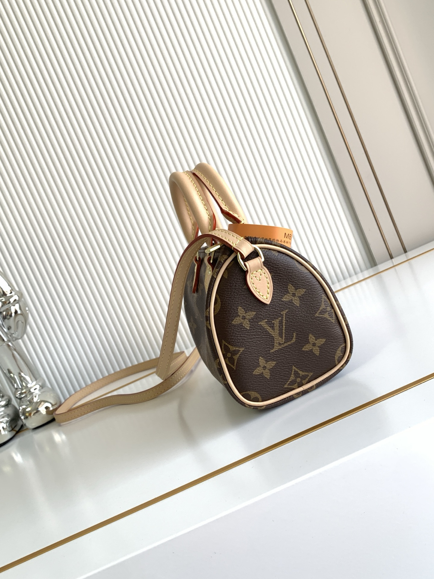 [TOP] Louis Vuitton LV Nano Speedy Bag 16x12.5x10cm - Brown