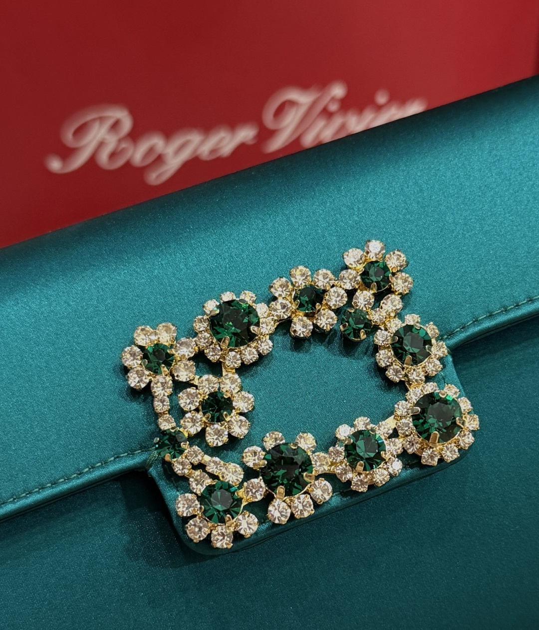 [TOP] ROGER VIVIER Diamond Bag 24-3-13 CM - Green - 711 Luxury