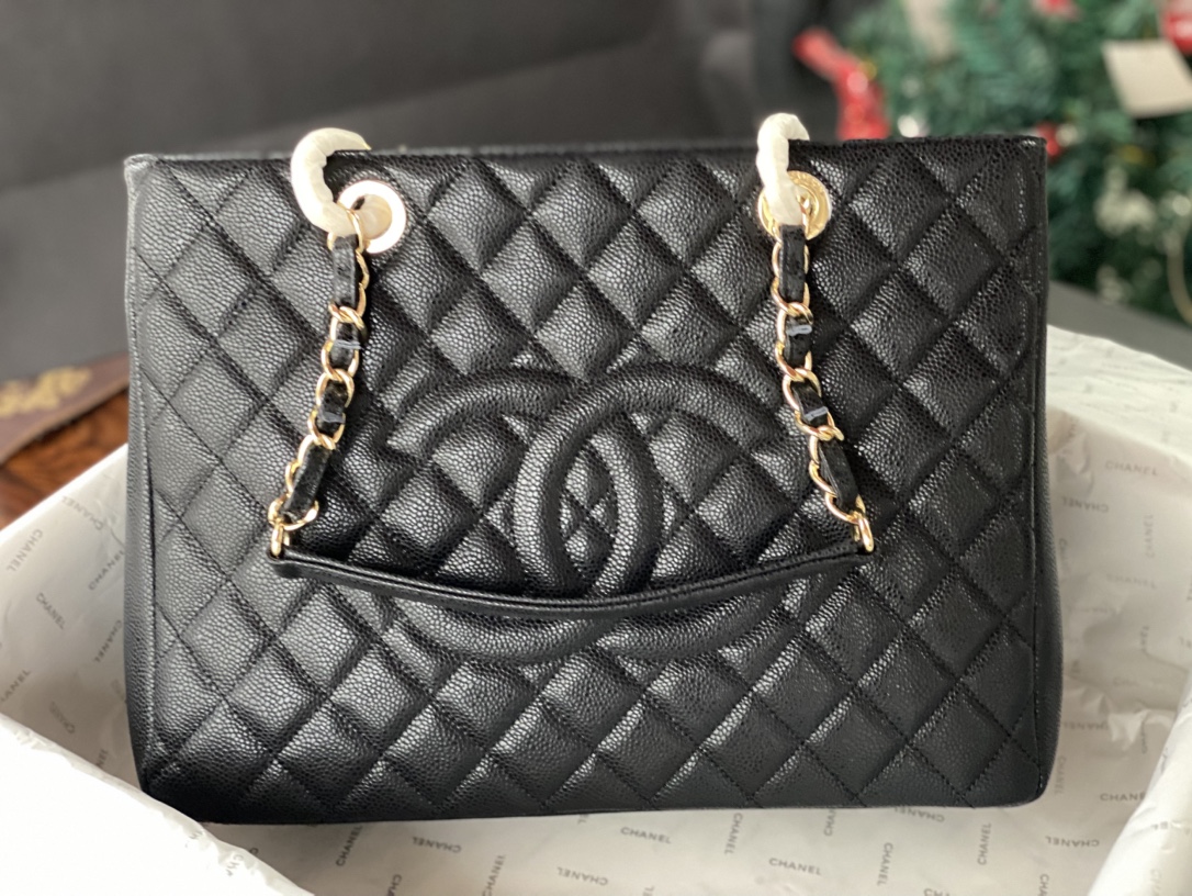 [TOP] CHANEL Grand Shopping Tote (GST) Bag Caviar 24x33x13cm - 5 Color & GHW/SHW - 711 Luxury