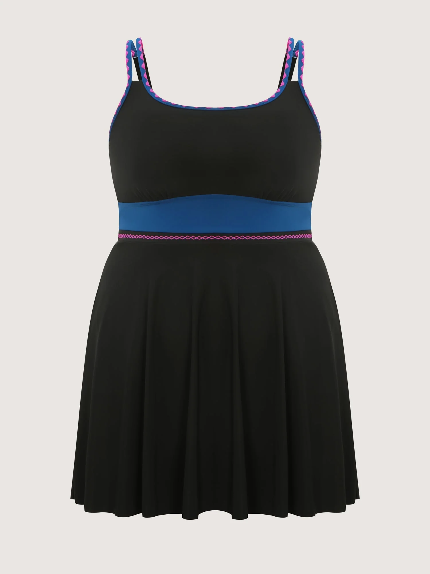 Anti-Float Tie Lace Pockets Swim Dress