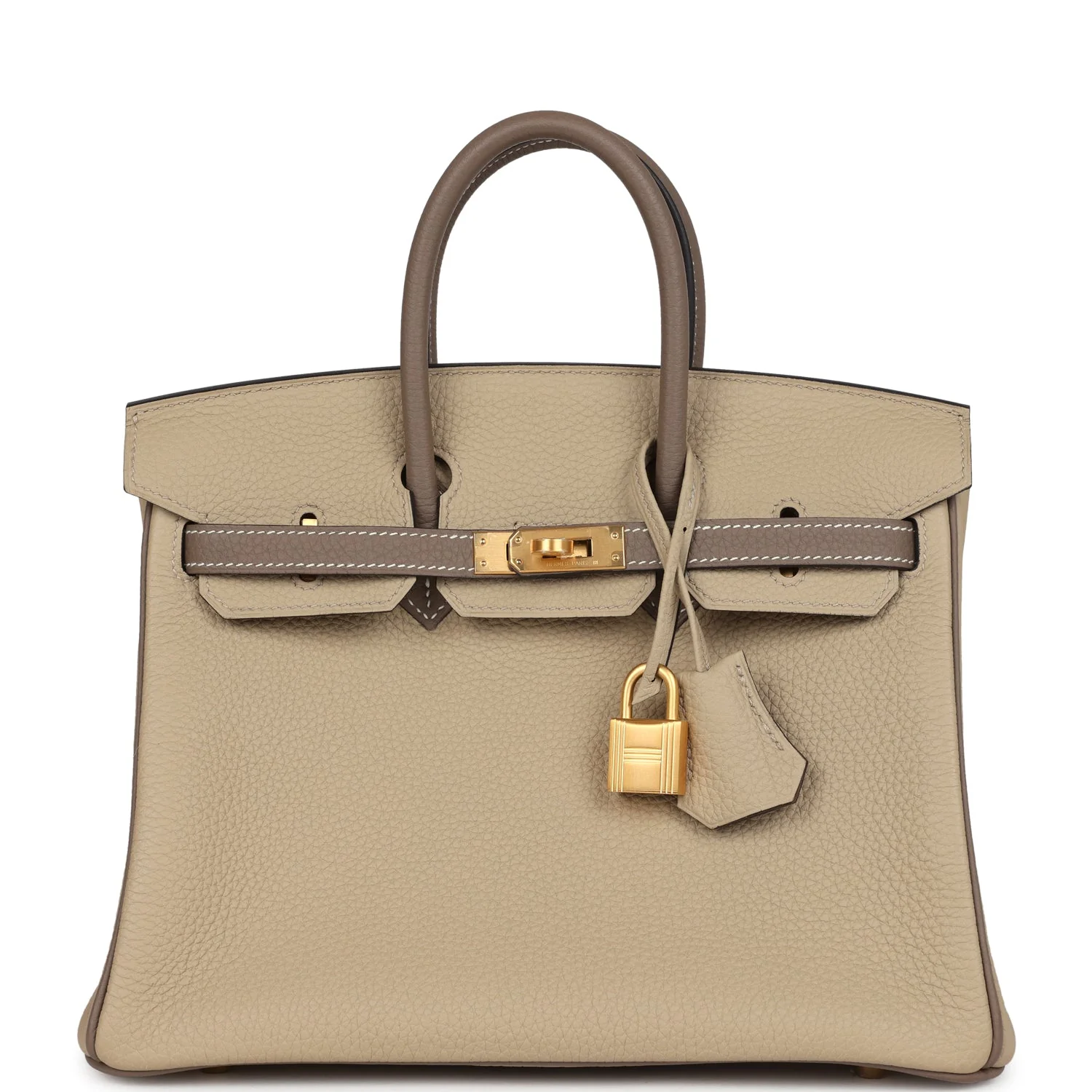 Hermes Special Order (HSS) BirkinEtoupe and Trench Togo Brushed Gold Hardware
