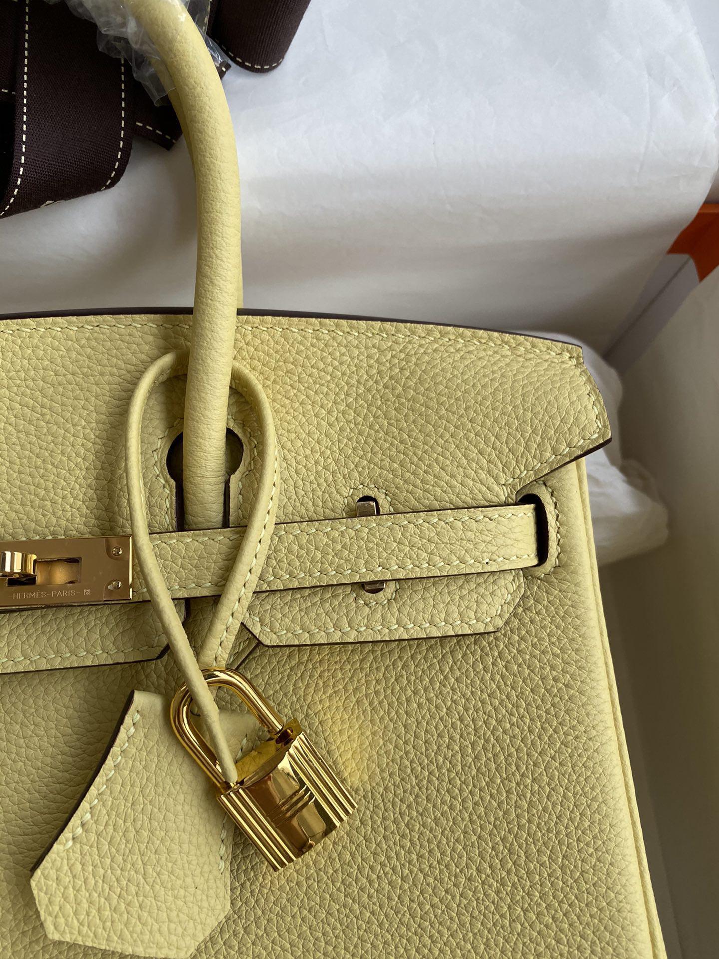 [TOP] HERMES Birkin Togo Leather 25cm - Jaune Poussin & GHW